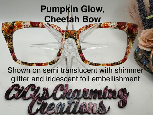 Pumpkin Glow Cheetah Bow
