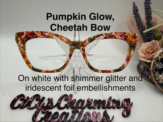Pumpkin Glow Cheetah Bow